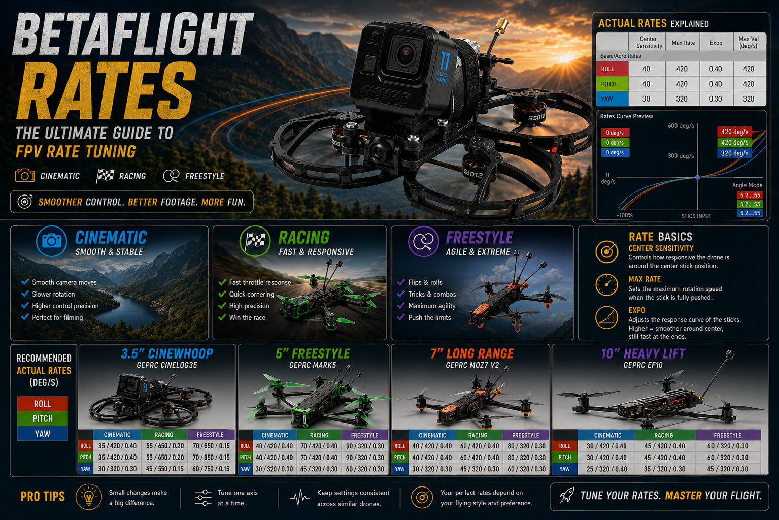 Betaflight Rates Explained: The Complete Guide to Actual Rates for FPV Drones