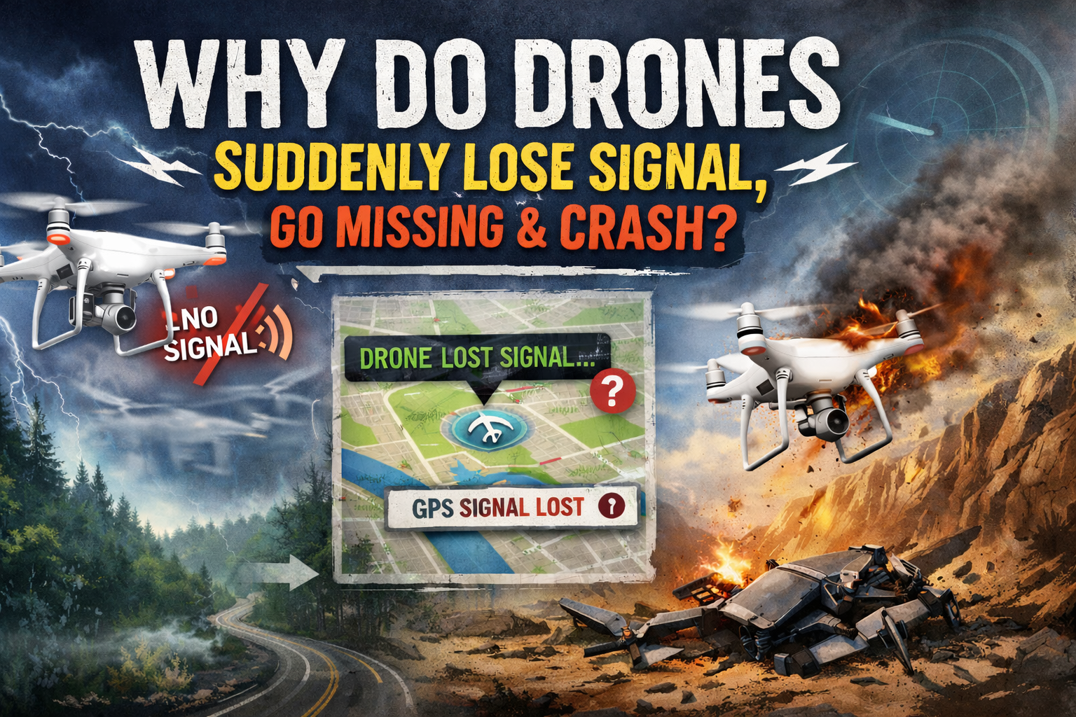 Why do drones suddenly lose signal, go missing and crashed?