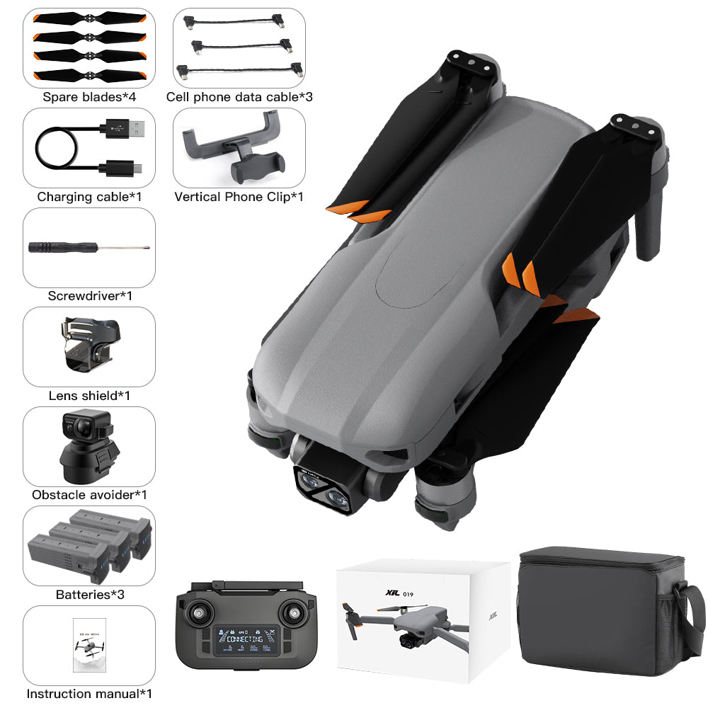 Levaplus XiL 019 Max Drone: 8K Image, 4K Video, 10KM Range, 55Min Flight, 3-Axis Gimbal & Obstacle Avoidance