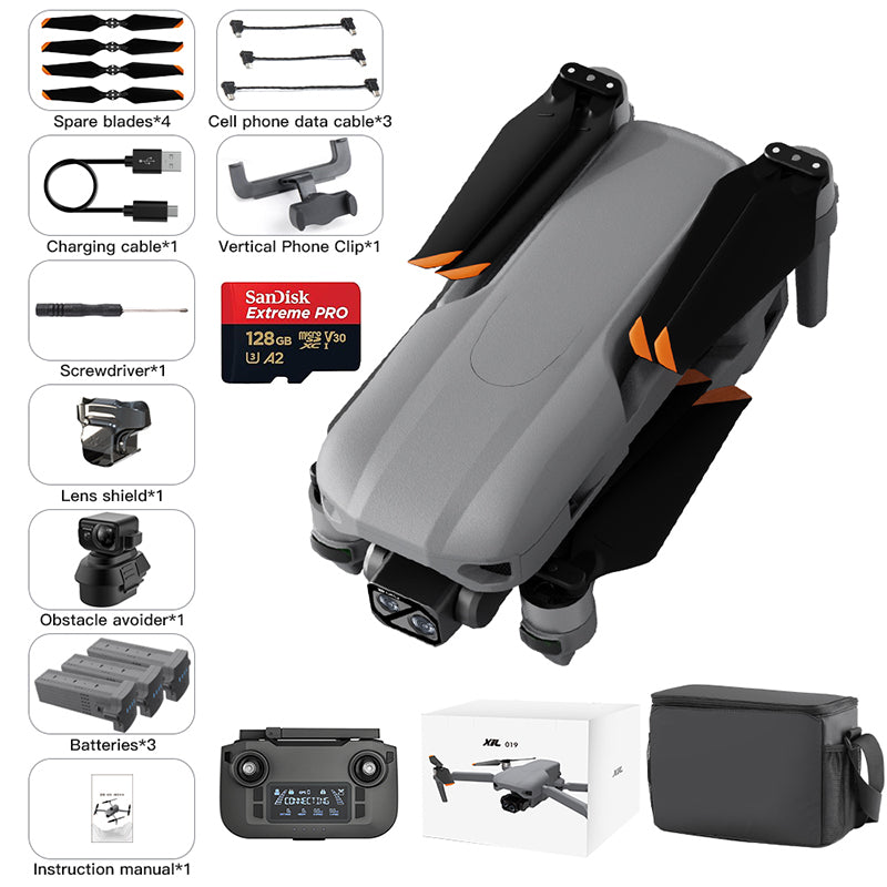 Levaplus XiL 019 Max Drone: 8K Image, 4K Video, 10KM Range, 55Min Flight, 3-Axis Gimbal & Obstacle Avoidance