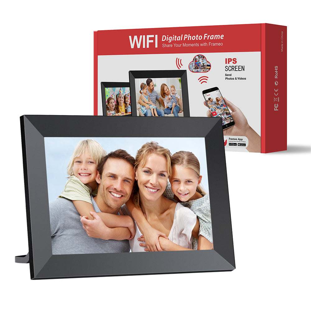 Levaplus WiFi Digital Photo Frame: Touchscreen, Auto-Rotate, 32GB, Frameo App