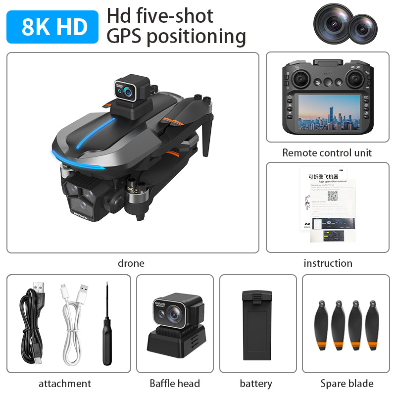 Levaplus 2025 New AE8 EVO Drone- Professional Aerial Photography, Brushless Power, Smart Follow, Foldable Design