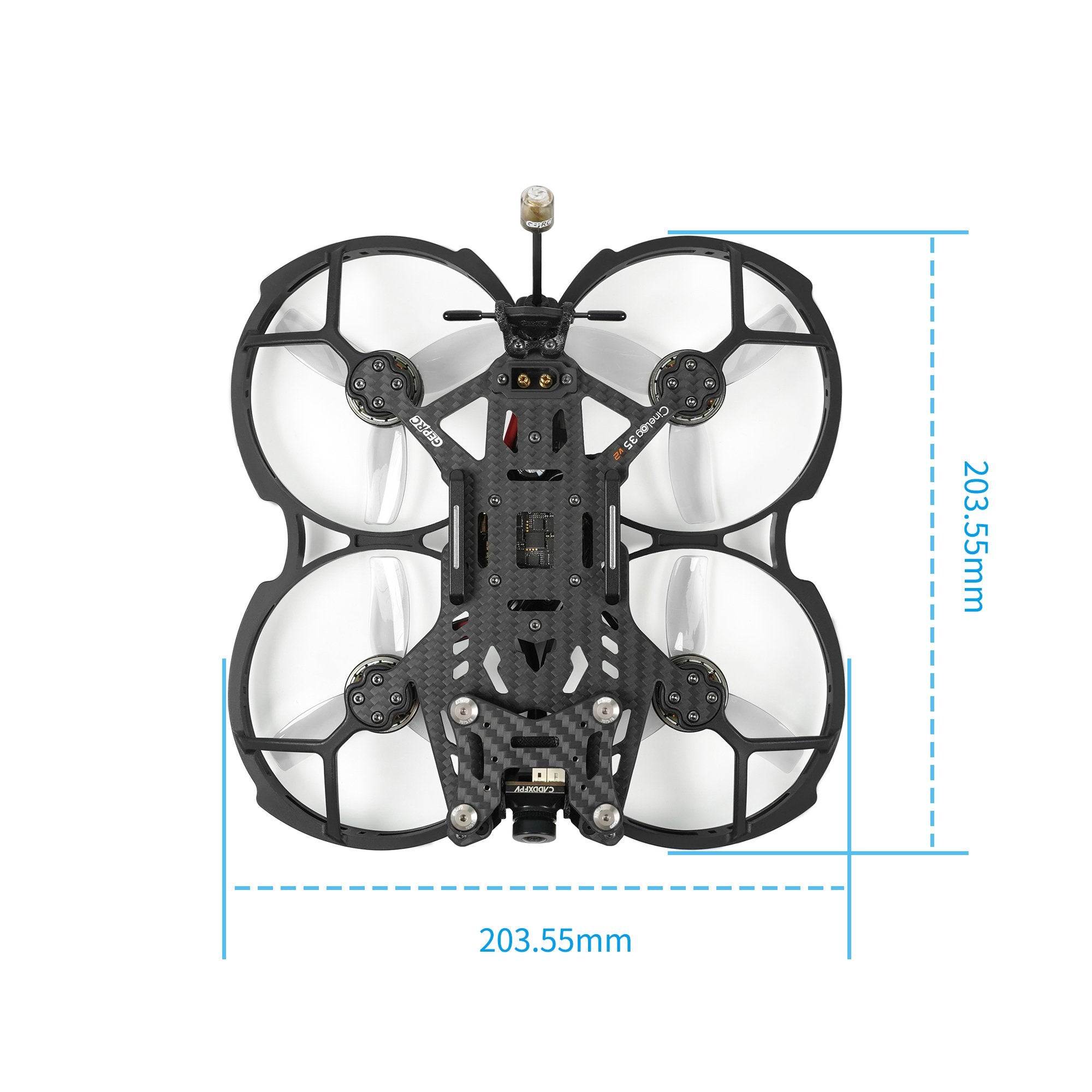 3.5" GEPRC CineLog35 V2 Analog FPV Drone--Caddx Ratel2 Camera, and RAD 1W VTX, 130 KM/H High Speed