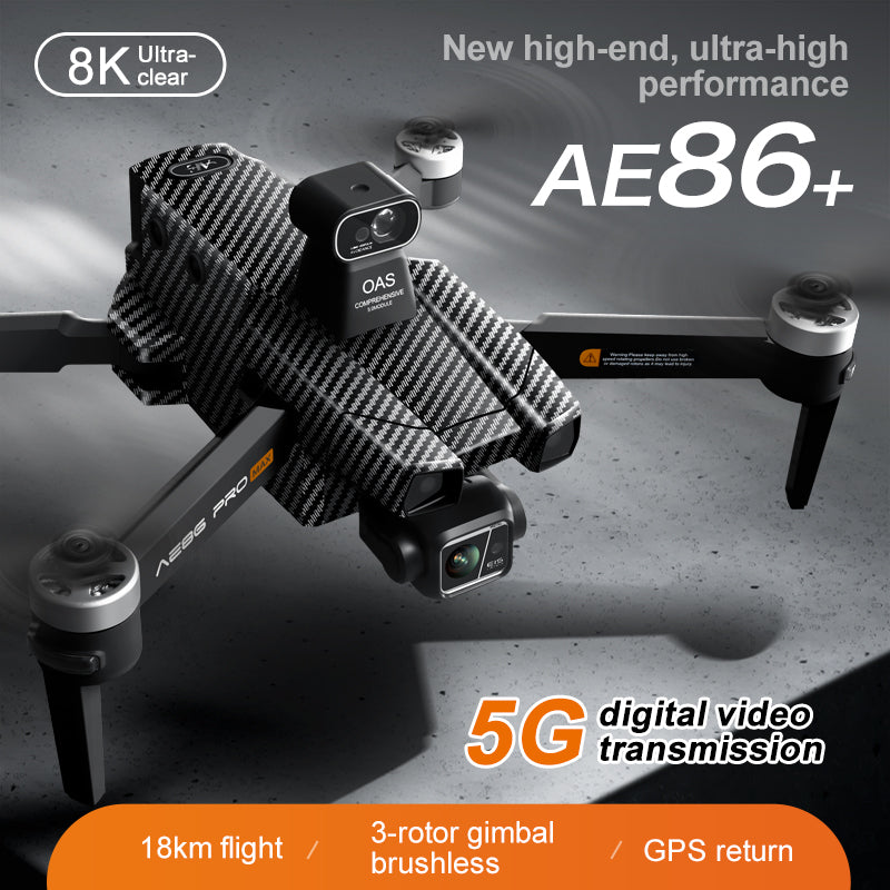 Levaplus AE86 Pro Max+ Drone – Gimbal 8K HD camera, 2nd-gen AI Chip, 11.2 miles(18KM) Flight, 48-min Endurance