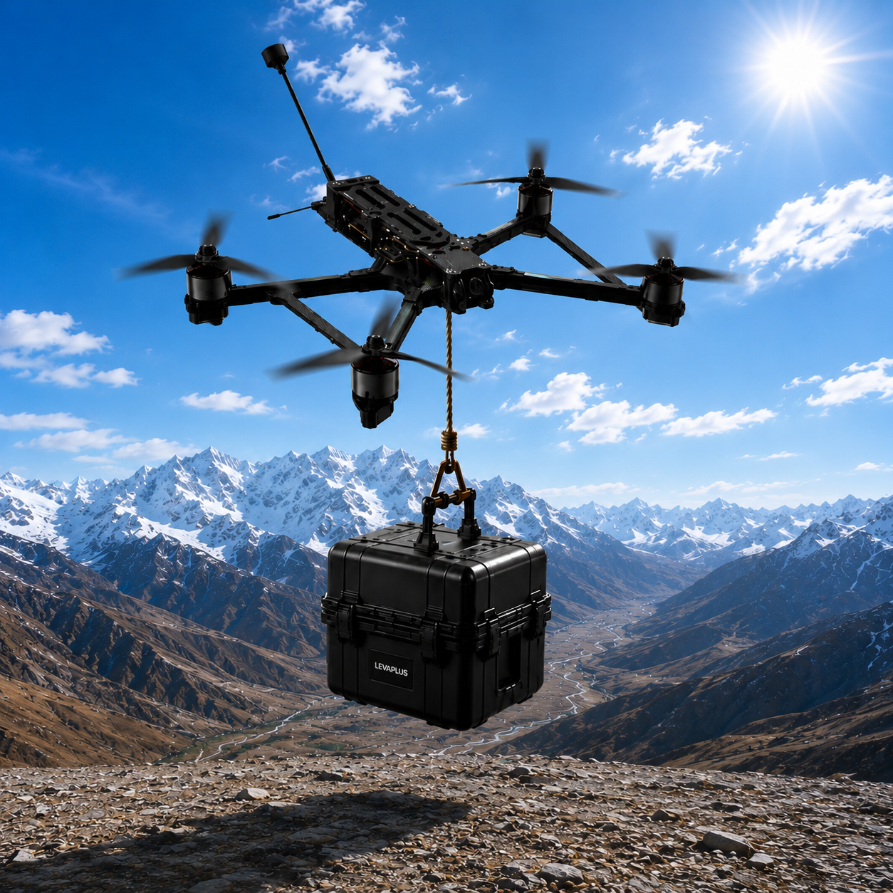 Levaplus 10" Heavy Lift EF10 Analog FPV Drone--3KG Payload, Caddx Ratel2 Camera, and RAD VTX 5.8G 2.5W, Bluetooth Tuning