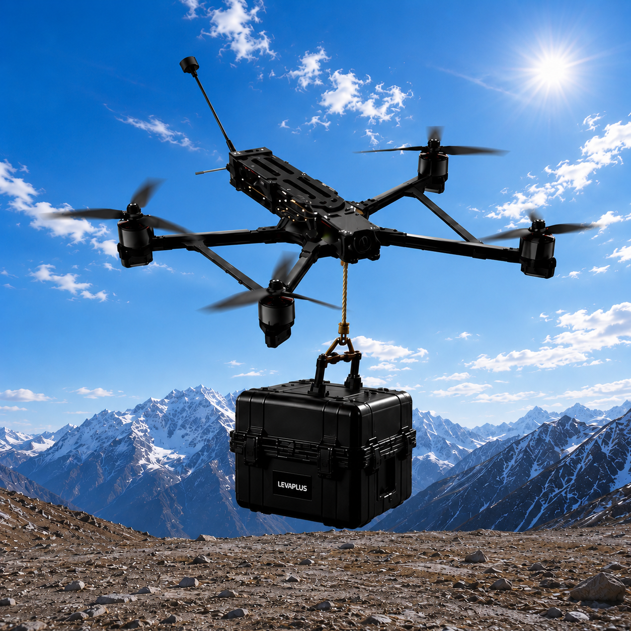 Levaplus 10" Heavy Lift EF10 Analog FPV Drone--3KG Payload, Caddx Ratel2 Camera, and RAD VTX 5.8G 2.5W, Bluetooth Tuning