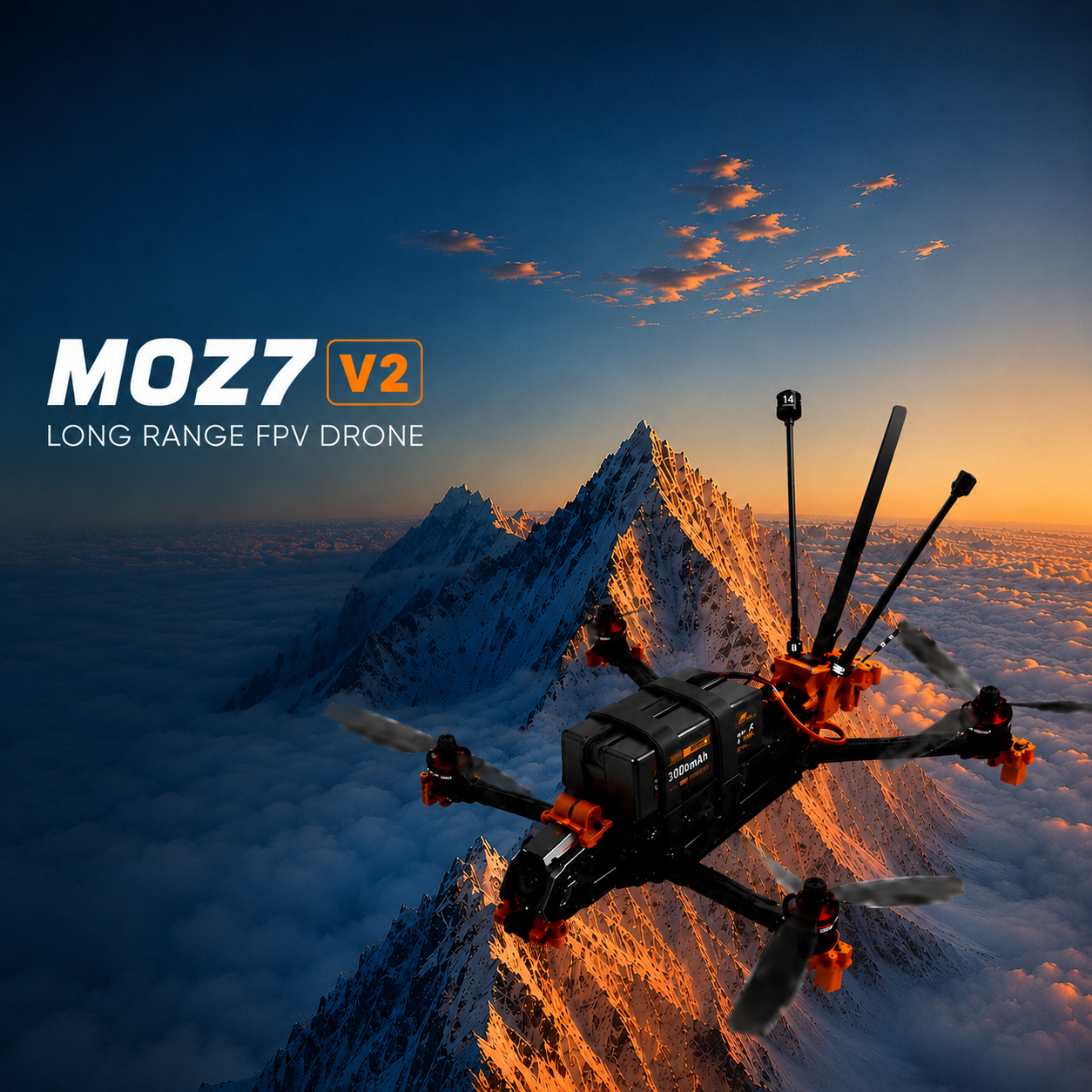 7" Long Range FPV Drone GEPRC MOZ 7 V2, O4 Pro / Analog, GPS, ELRS 2.4G