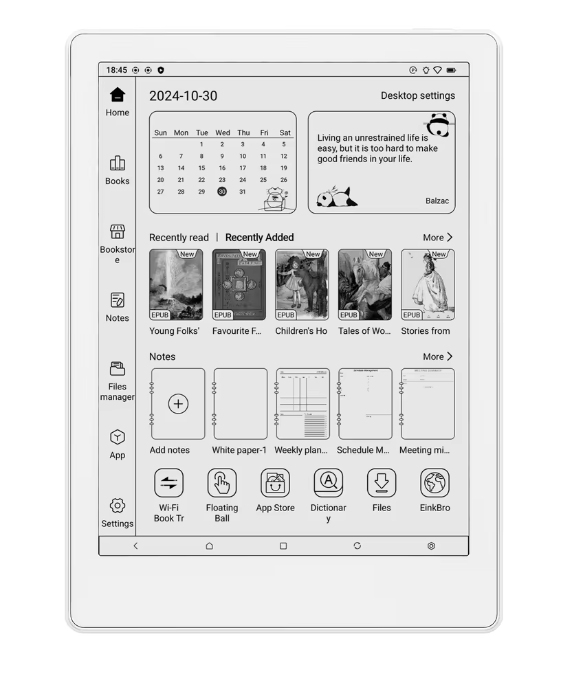 Meebook M8/ M8C E-Ink E-Reader – 7.8" M8C B&W 300PPI Color 150 PPI | 4GB+64GB | Android 14 | Octa-Core 2.2GHz |Handwriting | Google Play