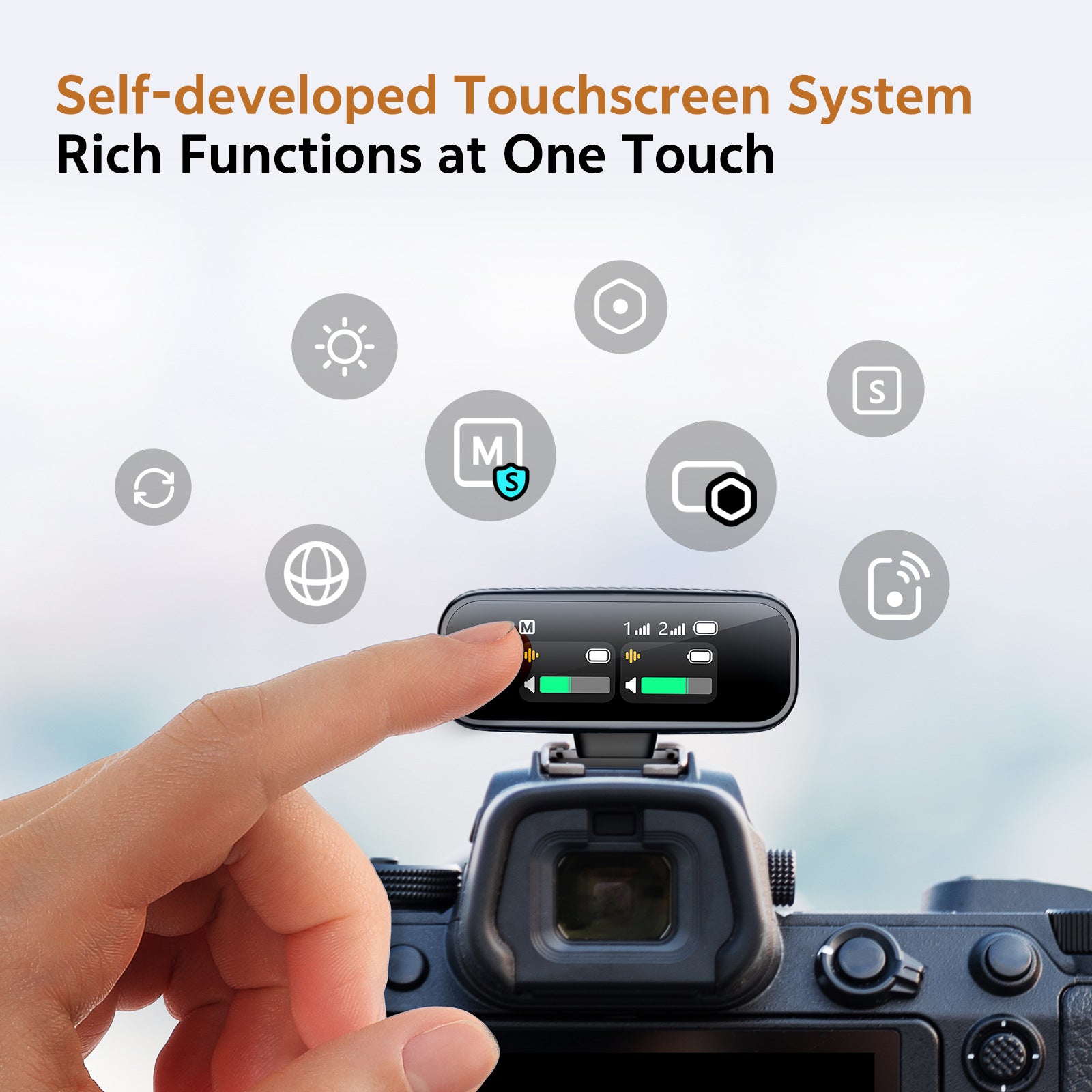 S20 Wireless Lavalier Microphone: 250m Range, Touchscreen, Noise Canceling & HiFi