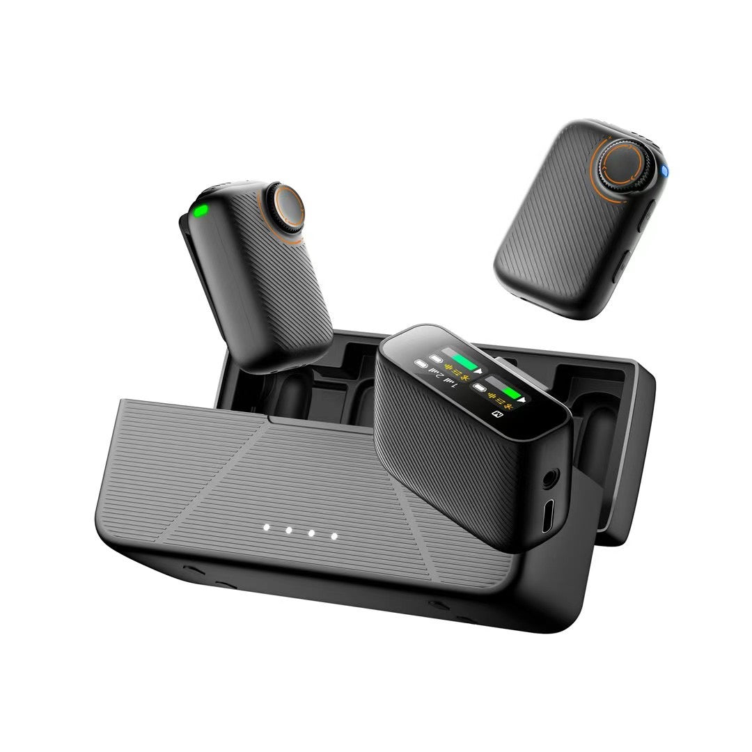 S20 Wireless Lavalier Microphone: 250m Range, Touchscreen, Noise Canceling & HiFi