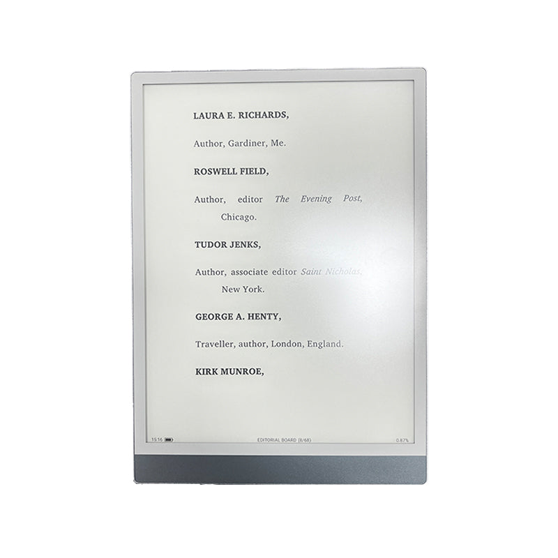 Meebook M103 10.3-inch E Ink eBook Reader displaying an eBook page