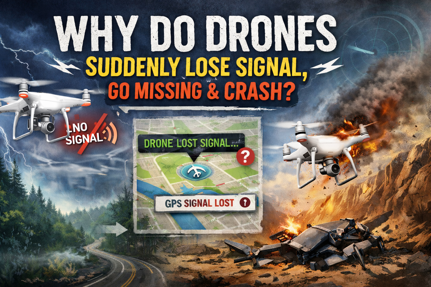 Why do drones suddenly lose signal, go missing and crashed?