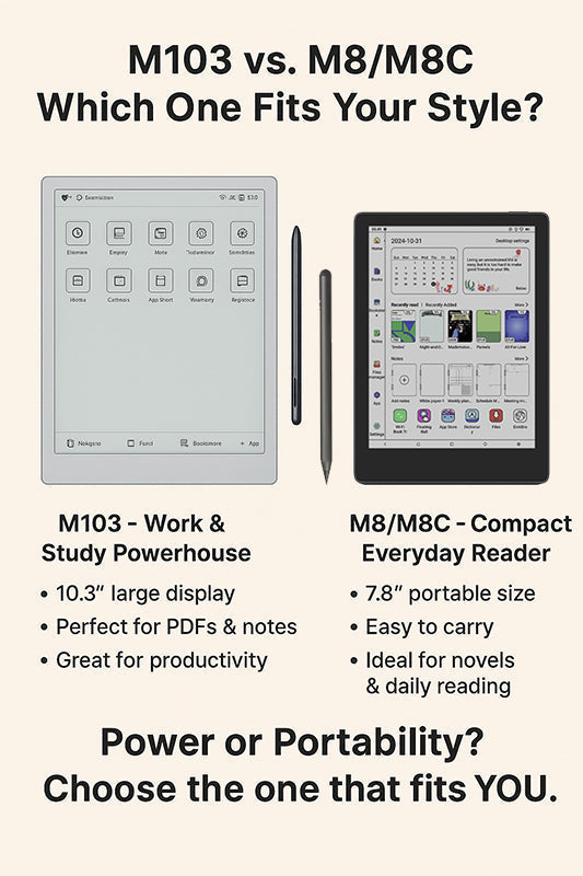 M103 vs. M8/M8C Eink Ebook Readers---Which One is Right for You?
