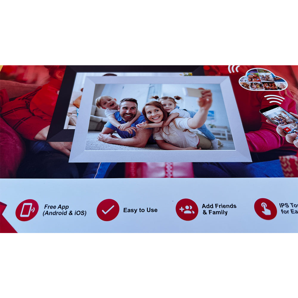 Levaplus WiFi Digital Photo Frame: IPS Panel, Touchscreen, Auto-Rotate, 32GB, Frameo App