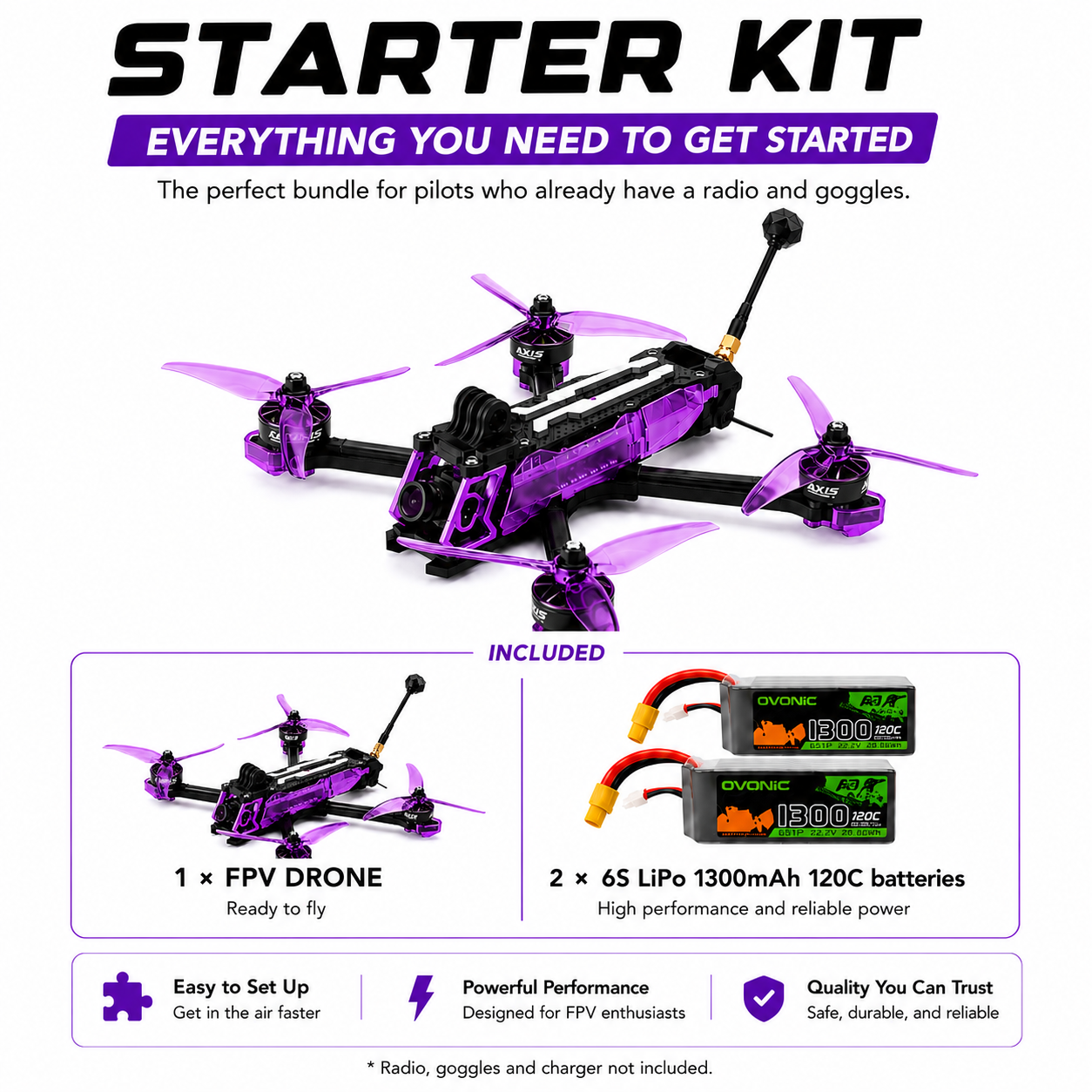 5" Axisflying MANTA 5 SE V2 FPV Drone, O4 Pro / Analog, GPS, ELRS 2.4G