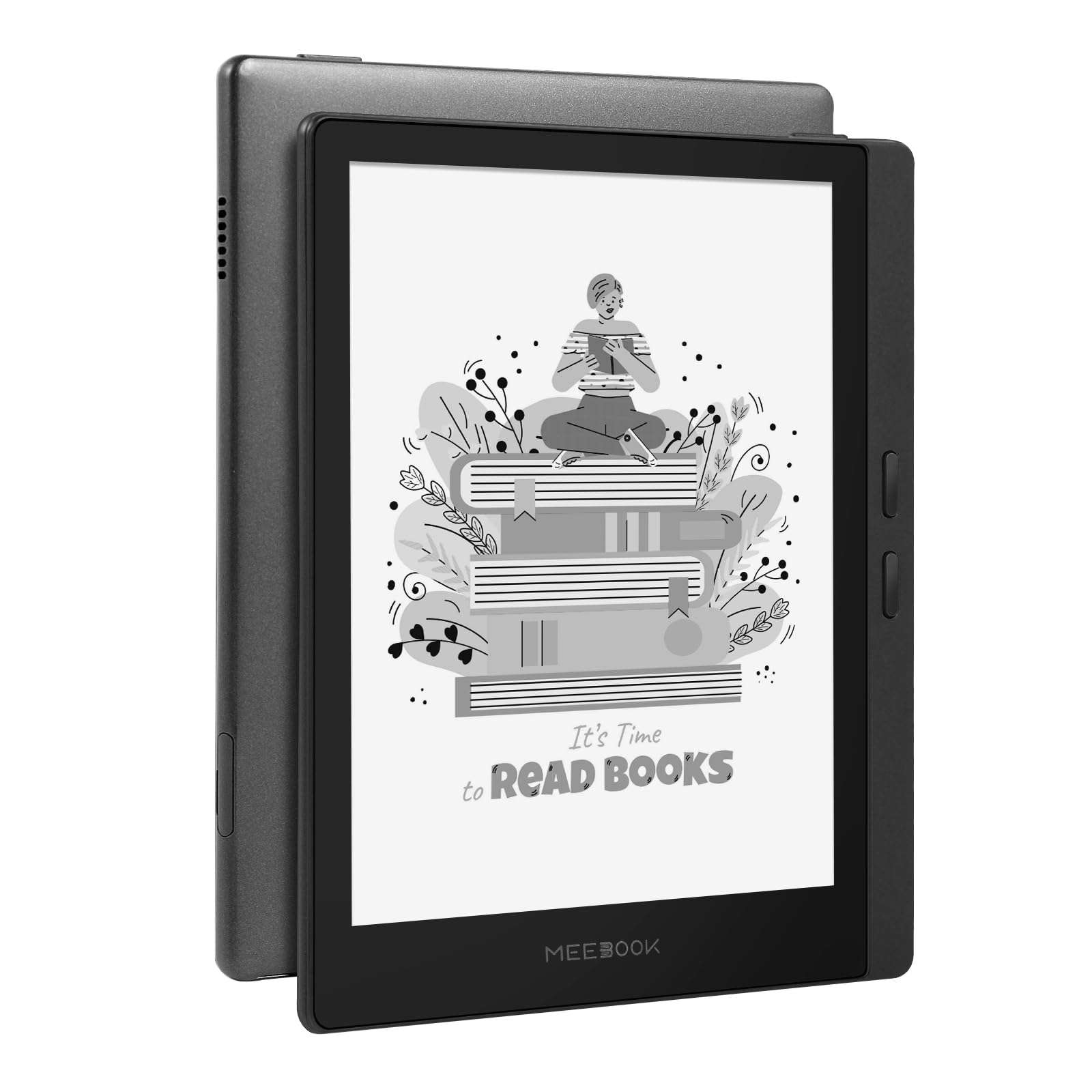 Meebook E-Reader M7 | 6.8' Eink Carta Screen | 300PPI Smart Light | Android 11 | Ouad Core Processor | Out Speaker | Support Google Play Store | 3GB+32GB Storage | Micro-SD Slot | Grey