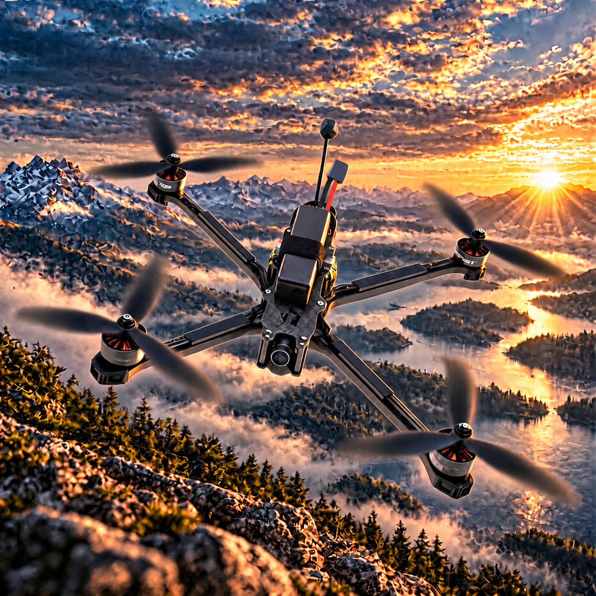 10” Axisflying Warrior X10  Heavy-Lift Analog FPV Drone – 3KG Payload, 10KM Range, IPX4 Waterproof, ELRS 2.4G/915MHz, GPS