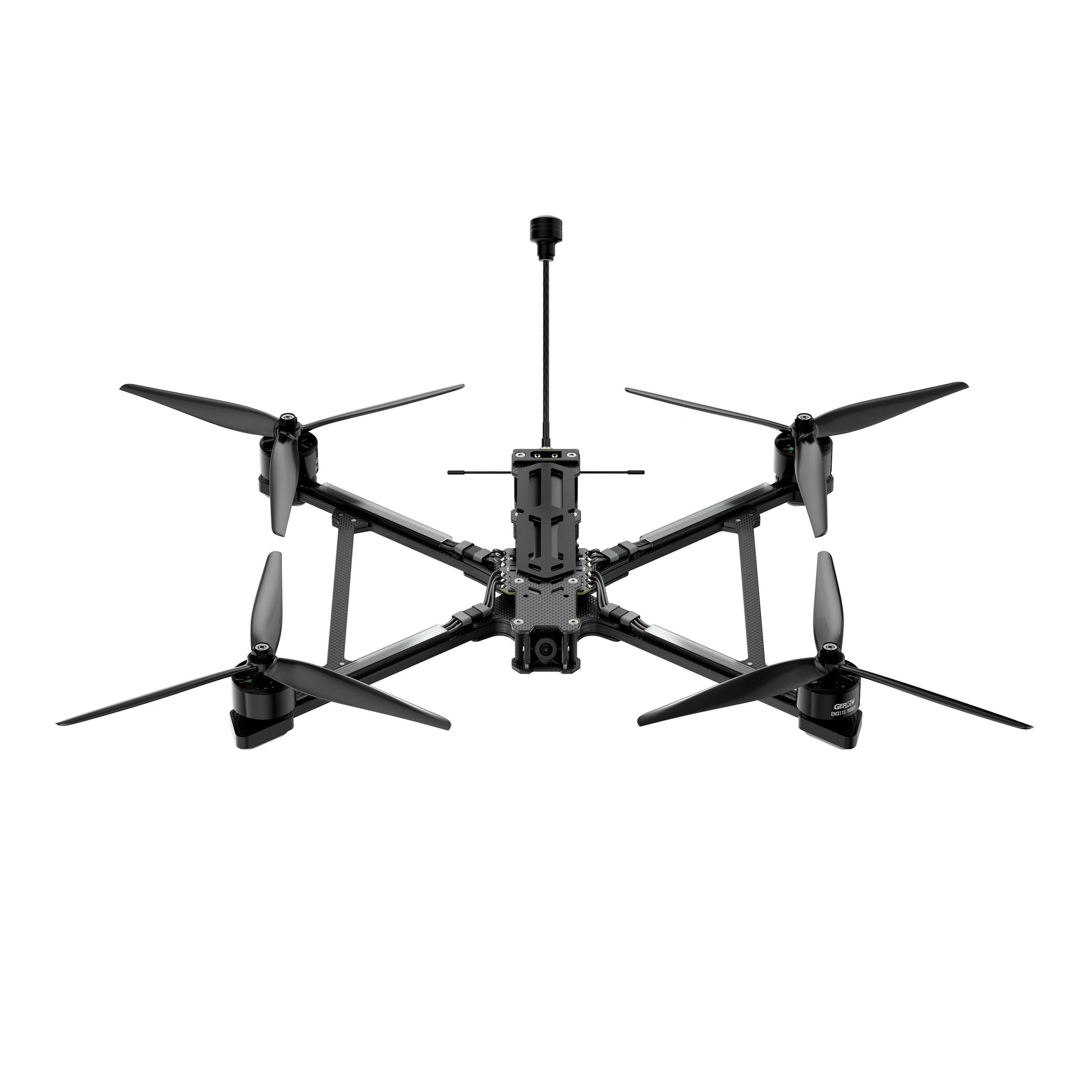 Front view of GEPRC EF10 Heavy Lift FPV Drone with carbon fiber frame