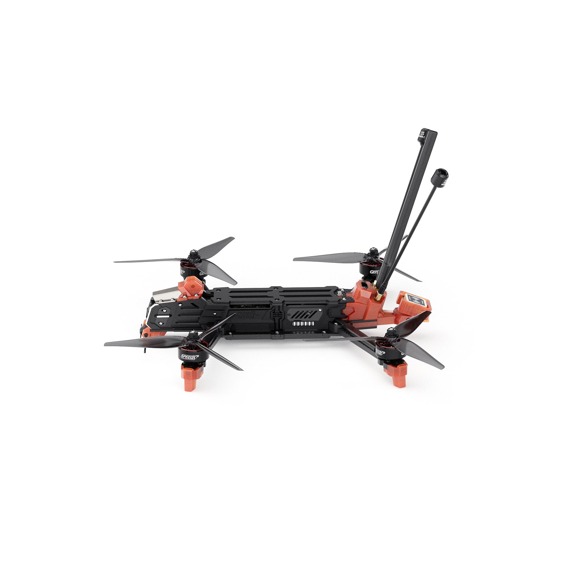 GEPRC MOZ7 V2 O4 Pro FPV Drone side view with long-range antenna design