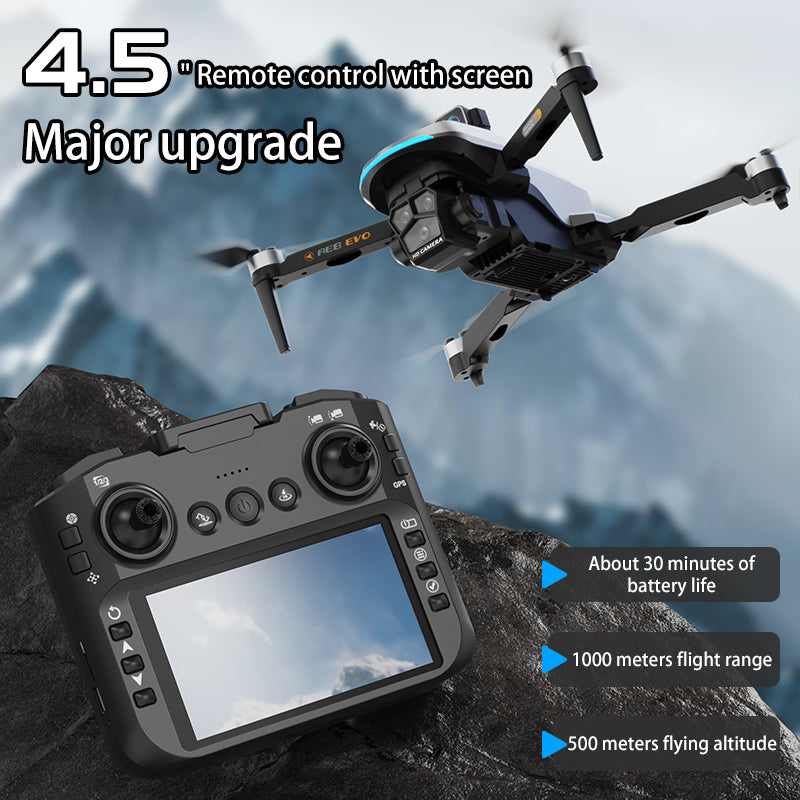 Levaplus AE8 EVO drone with a 5.9-inch LCD remote controller and real-time video transmission