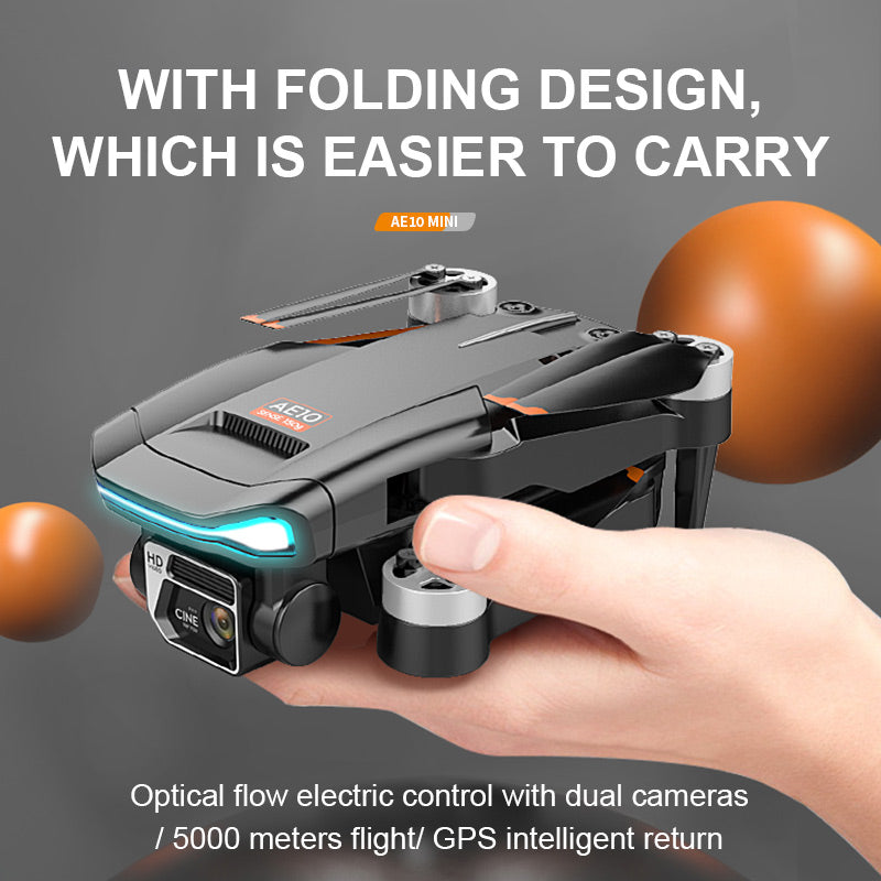New AE10 Mini folding Drone 8K HD Dual Camera - Levaplus USA